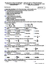 Kiểm tra học kỳ 2 môn Công nghệ Lớp 12 (Mã đề 132) - Năm học 2018-2019 - Trường THPT Trần Quang Diệu